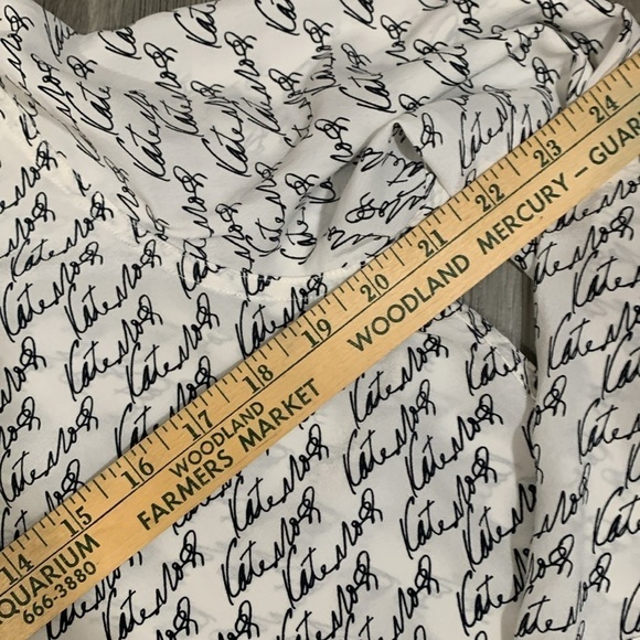 Equipment Kate Moss All Over Autograph Print Long Sleeve Blouse size Large - Picture 16 of 16